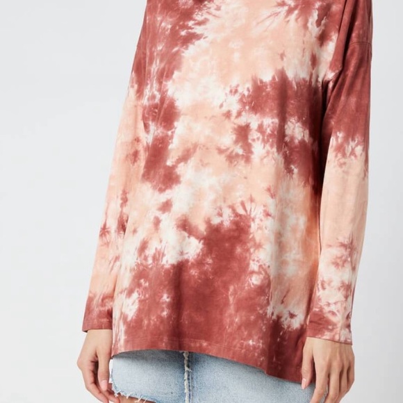 NWT-Free People Tie-Dyed Tee - Picture 8 of 13